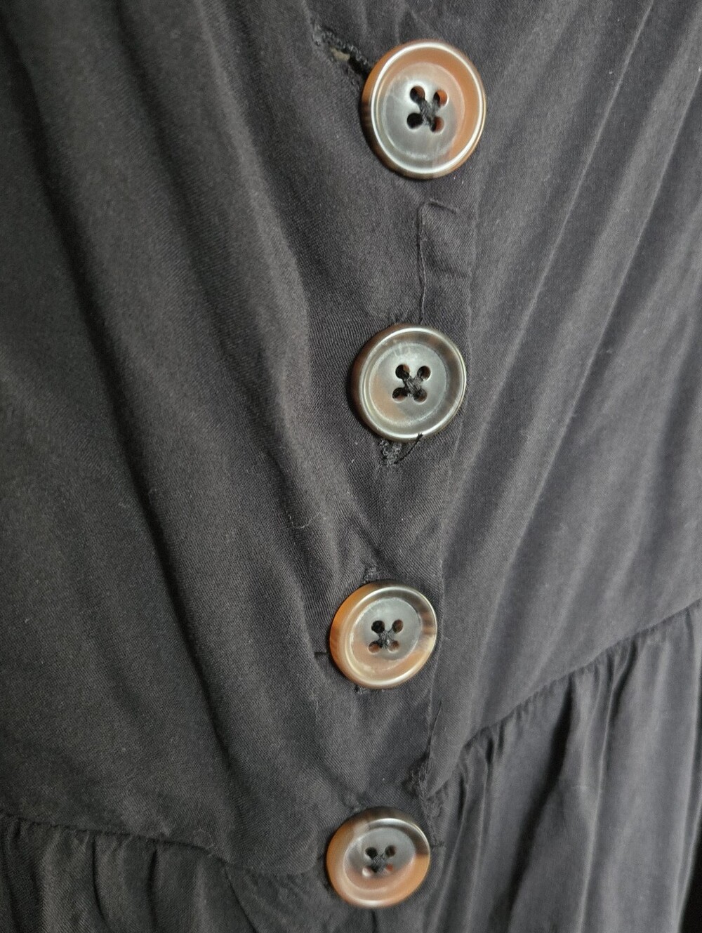 Urban Outfitters Black Wide Leg Jumpsuit Rayon Button Front Small - Picture 4 of 6